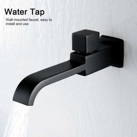 Grifo Mezclador De Baño Negro Digital Con Pantalla LED - Latón De Pared, Un Solo Mando Para Fregadero Moderno
