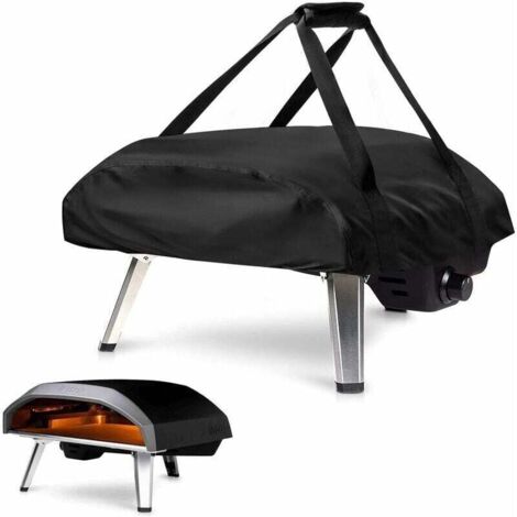 Funda para horno de pizza de 16", impermeable y resistente a la intemperie, bolsa de transporte, bolsa para horno de pizza - Negro (66 x 60 x 22 cm) (1/4)
