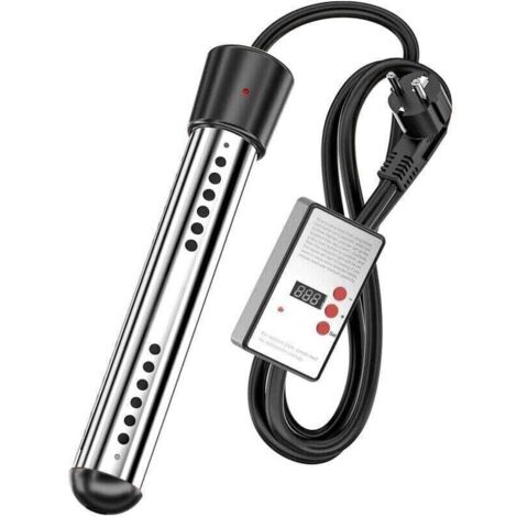 Calentador de agua eléctrico sumergible - 3000W - Piscina - Calentamiento rápido - Varilla calefactora inteligente - 121225cm
