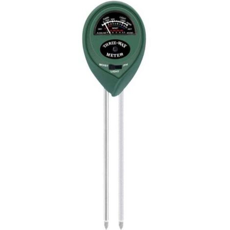 Medidor de pH de suelo MS01 (verde), comprobador 3 en 1 de humedad, luz y pH, kit de herramientas de jardinería para césped y granja (1/4)