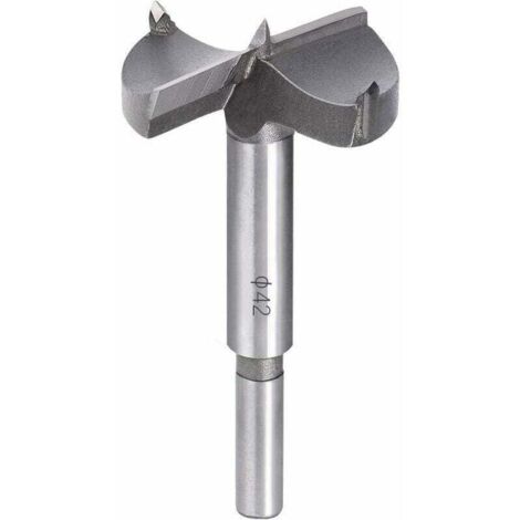 Brocas para madera, fresa de carburo de 42 mm para instalar puertas esféricas de madera, cajones y contrachapado. Permite realizar agujeros limpios y planos en ranuras de madera rápidamente. (1/4)