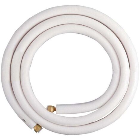 Tubería de cobre para aire acondicionado (1/4 y 3/8 pulgadas, 4 m) con carrete aislante, cable HVAC, kits de tuberías o sistemas completos.