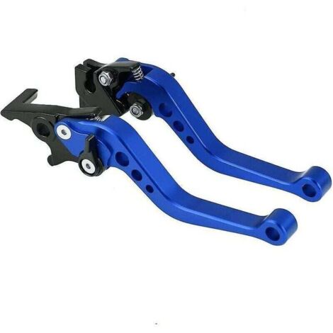 Manija de palanca de freno, 1 par 22 mm 7/8 CNC Aluminio Tambor de embrague de motocicleta Manija de palanca de freno universal (azul) (1/4)