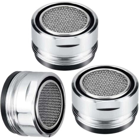 Juego de 3 aireadores de grifo de baño de 24 mm, aireadores de grifo ahorradores de agua, aireadores de grifo de cocina con sellado para lavabos, grifos ahorradores de agua para fregaderos, baños y co (1/4)