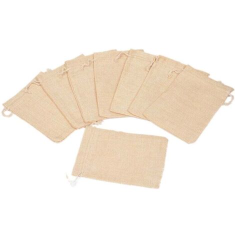 Bolsas de lino multiusos para guardar joyas, 30 unidades, de Sollbry, con cordón, para guardar joyas (10 x 14 cm) (1/3)