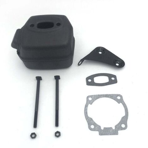 Silenciador de escape con perno y junta para motosierra Husqvarna Husky 50 51 55 (1/3)