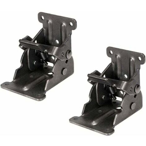 Juego de 2 soportes abatibles con bisagras autoblocantes para muebles plegables, ideal para mesas, camas y muebles con mecanismos abatibles. (1/4)