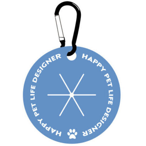 Soporte para bolsas de excrementos de perro - Con mosquetón - Manos libres - Para correa - Dispensador de bolsas para excrementos - Accesorios para pasear al perro (azul) (1/5)