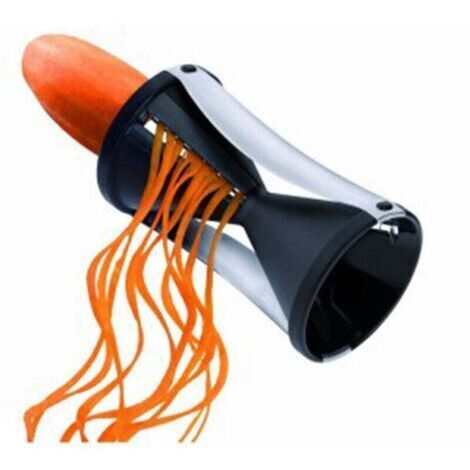 Cortador de verduras en espiral manual Ensoleille, rebanador multifuncional para zanahorias, calabacines y pepinos, plástico ecológico y acero inoxidable.