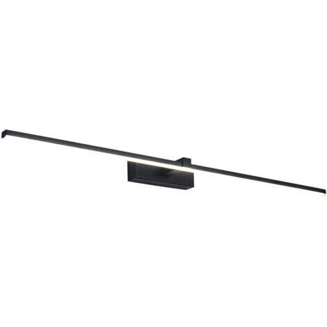 Aplique de pared LED para baño Ensoleille, 30W, luz blanca neutra 4500K, resistente al agua, aluminio IP44, longitud 40CM, diseño moderno en color negro.