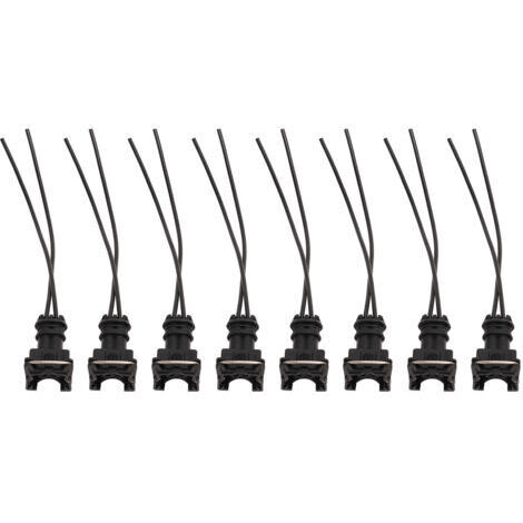 Conector de inyector de combustible, 8 piezas. Clips de cableado para conectores de inyector de combustible, estilo empalme cortado EV1 8 para Bosch EV1 (1/5)