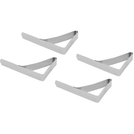 pinzas para mantel de 10,5 x 7 cm, grandes, de acero inoxidable, antideslizantes, para sujetar manteles, ideales para fiestas familiares y picnics. (1/5)
