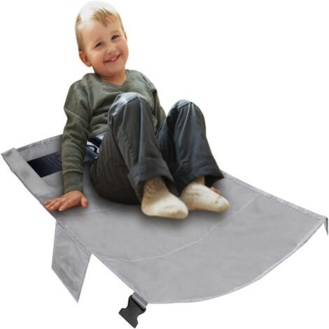 Reposapiés para niños con forma de avión, extensor de asiento para cama de viaje (gris)