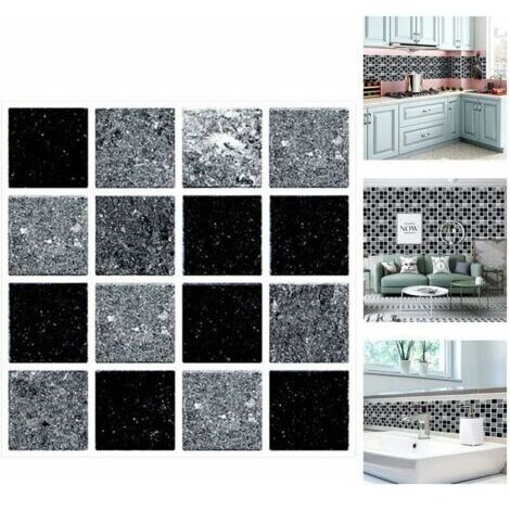 Adhesivos para azulejos de baño y cocina, adhesivos autoadhesivos impermeables para azulejos de pared, adhesivos para azulejos decorativos, tamaño (10x10cm, 30 unidades)