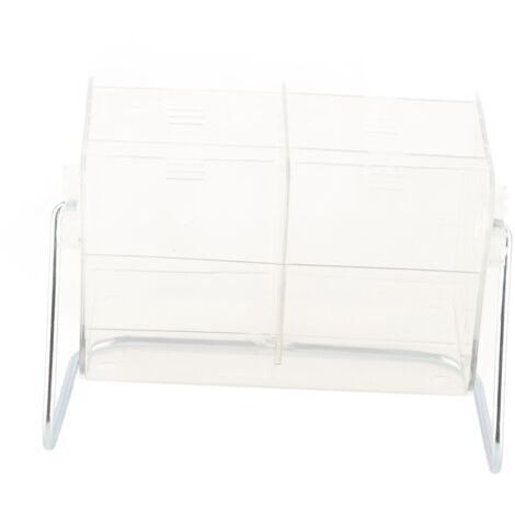 Soporte de plástico transparente para mando a distancia, organizador de escritorio, funda para teléfono móvil, caja de almacenamiento de gafas transparente (1/4)