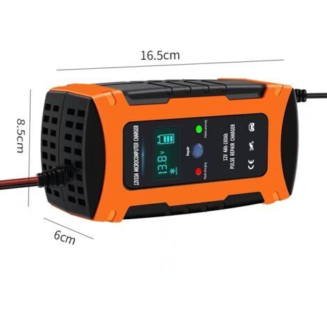 Cargador de batería para coche Blue Lake de 12 V y 10 A con activación y reparación por pulsos inteligentes, compatible con cargadores de batería para motocicletas y baterías de plomo-ácido. (1/5)