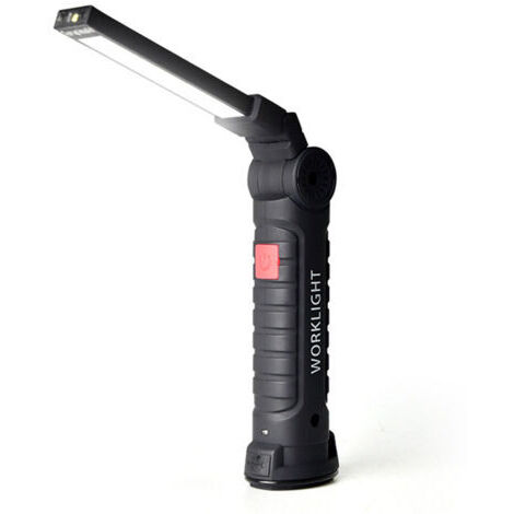 Linterna LED magnética USB grande, multifuncional, luz de advertencia potente, luz de trabajo para reparación de automóviles. (1/4)