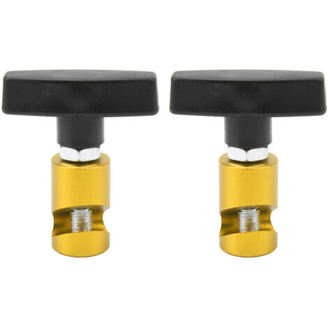 Abrazadera de soporte para elevación del capó, 2 piezas, soporte para amortiguador de portón trasero, herramienta de sujeción para portón trasero y maletero, color amarillo (1/4)