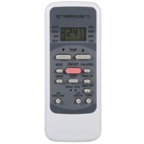 Mando a distancia para aires acondicionados de la serie R51: R51/E, R51/CE, R51M/CE, R51D/E, R51M/BGE, R51M/BGE, con reloj integrado y temporizador de encendido/apagado. (1/5)