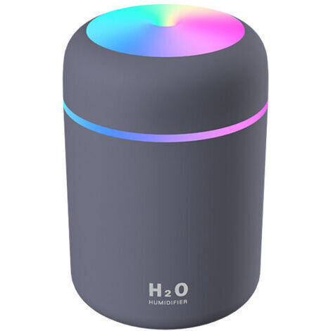 Humidificador de aire, mini humidificador ultrasónico con 2 modos de niebla ajustables, apagado automático y luz nocturna de colores, humidificador portátil USB para coche, hogar, oficina, dormitorio