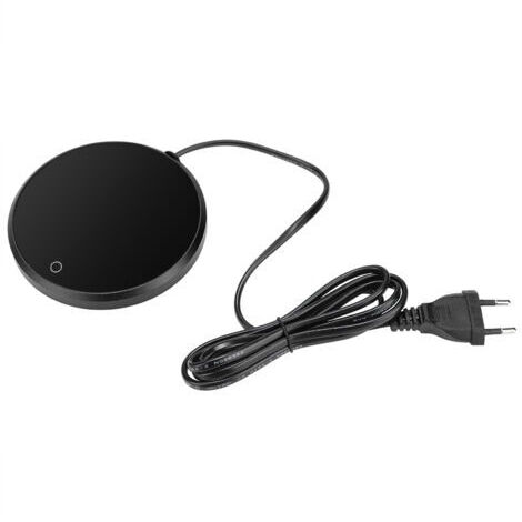Alfombrilla calentadora eléctrica táctil e impermeable para tazas, cojín térmico para café y té (enchufe europeo de 220 V). (1/4)