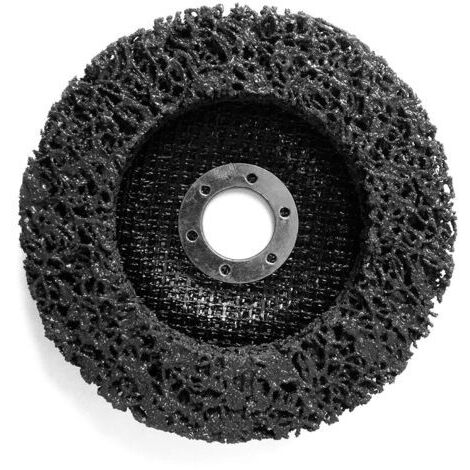 Paquete de 5 discos de limpieza gruesos CSD, diámetro: 125 mm CBS para amoladora angular, tipo banda, nailon tejido, negro. (1/3)