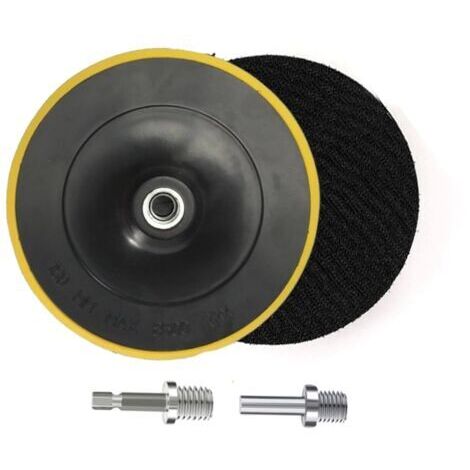 Juego de 2 discos de lijado abrasivos con agarre para lijado y pulido con herramientas rotativas - 180 mm, M16 (1/4)