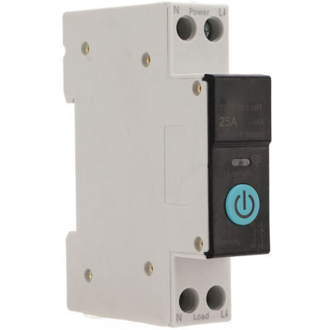 Interruptor automático Eosnow para carril DIN, interruptor inteligente WIFI, control remoto por teléfono móvil, 3 modos de sincronización, para electrodomésticos, 25 A (1/4)