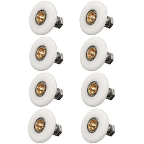 rodillos para puerta de ducha, 19 mm - Ruedas de repuesto para puertas correderas de ducha - Con tornillos (1/5)