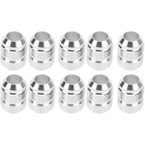 10 adaptadores universales de aluminio para soldar, rosca macho AN10 de aluminio mecanizado, con diámetro de 3/4 pulg. (1/4)