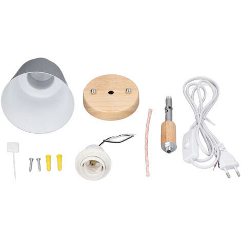 Apliques de pared Hilitand, apliques decorativos de madera de estilo minimalista moderno con interruptor y enchufe para bar/habitación, 100-240V (enchufe europeo).