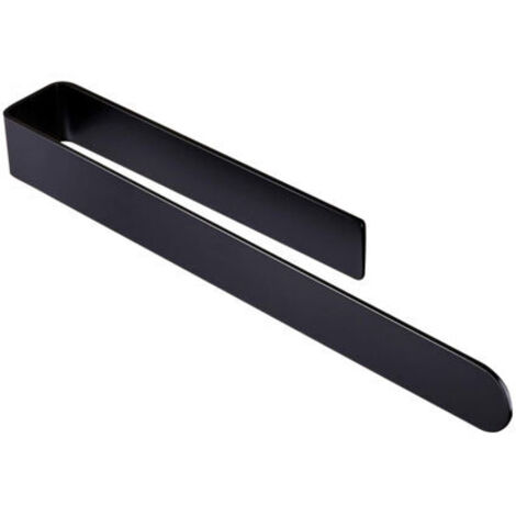 Toallero, soporte para toallas de baño negro, toallero adhesivo, 37 cm (1/3)