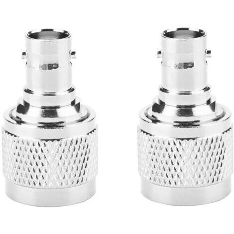 Conector RF tipo N macho a BNC hembra, adaptador coaxial, convertidor de prueba, 2 piezas (1/4)