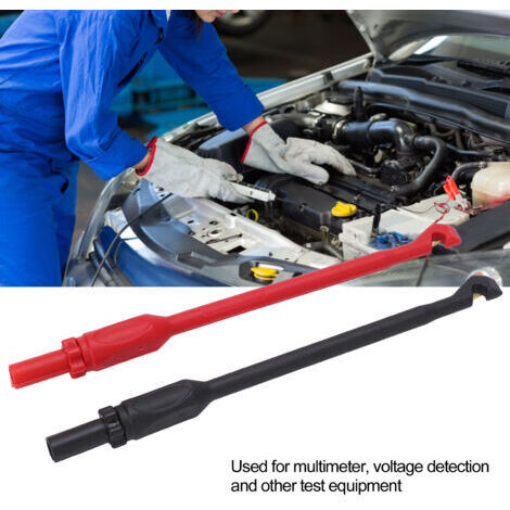 Gancho de prueba para multímetro con sonda de taladro J.30016, 2 piezas, con conector de 4 mm, aguja aislante para reparación de automóviles (1/4)