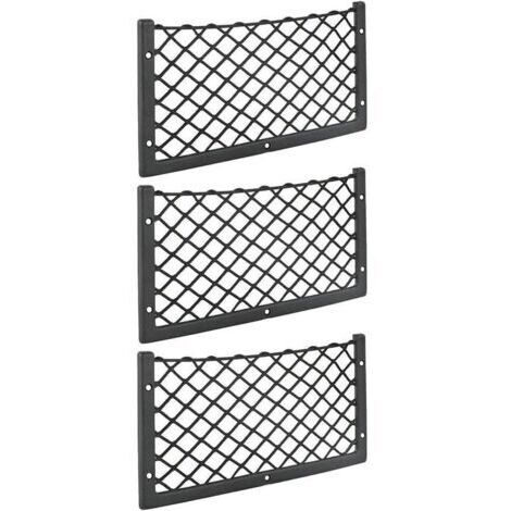 Juego de 3 redes de almacenamiento para coche - 36 x 18 cm - Alta elasticidad, red de almacenamiento para equipaje, revistas - T4 T5 T6 - Para furgoneta, caravana, autocaravana, camión (1/5)