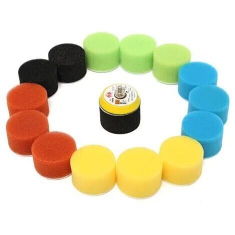 Kit de 16 almohadillas de pulido para pulidora de coches de 50 mm (2 pulgadas) (1/4)