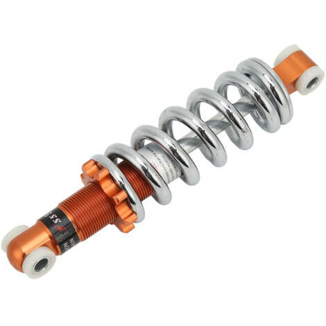 Amortiguador para motocicleta de 190 mm, capacidad de carga de 1200 lb, color naranja, amortiguador universal ajustable, apto para scooters y ciclomotores.