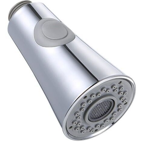 Cabezal de grifo de fregadero de cocina, rociador extraíble con 2 funciones y repuestos para válvula antirretorno, conexiones G1/2, acabado cromado pulido. (1/4)