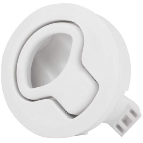 Escotilla de apertura empotrada, pestillo universal, cerradura de plástico resistente para escotilla de autocaravanas y yates de 1,8 pulgadas (blanco) (1/4)