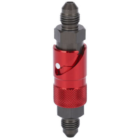 Adaptador de conexión de línea de freno de liberación rápida, racor de aleación de aluminio para manguera de combustible y aceite (rojo) (1/4)
