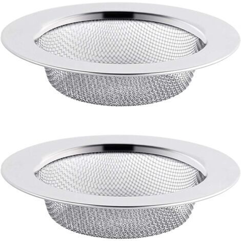 2 coladores de fregadero de acero inoxidable, filtro de desagüe de 11,5 cm, colador de fregadero, rejilla de fregadero, colador de fregadero de cocina (1/4)