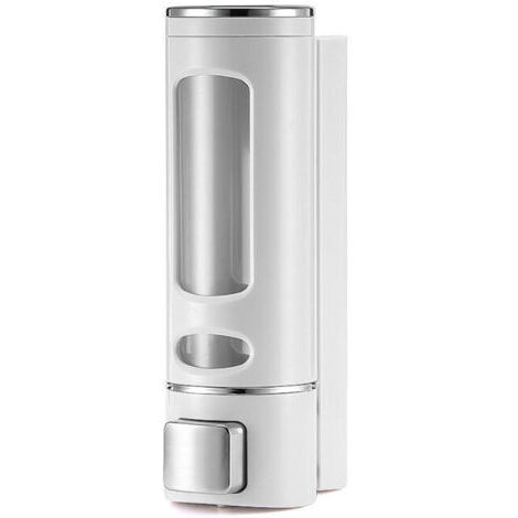 Dispensador de jabón de pared de 450 ml - Dispensador manual de champú y gel de ducha para baño y cocina - Recipiente para loción - Práctico y elegante (1/4)