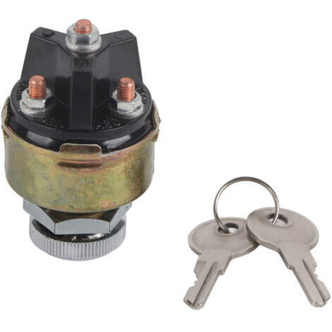 Conjunto de interruptor de encendido metálico, interruptor de encendido con llave universal, con 2 llaves para accesorio de seguridad de cierre de automóviles y camiones. (1/4)