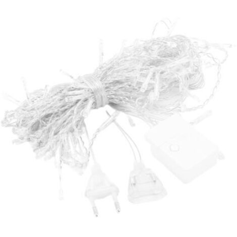 Guirnalda de luces LED para exteriores, 4 m, para el hogar, jardín, fiestas navideñas, decoración de fiestas, UE 220 V, blanca (1/4)