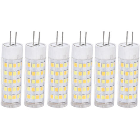 Paquete de 6 bombillas G4, 3 opciones de color, 220 V, bombillas pequeñas para techo/pared para el hogar y la oficina, G4 7W 64 LED (1/4)