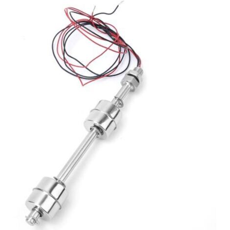 Interruptor de flotador de doble bola de acero inoxidable, interruptor sensor de nivel de agua (150 mm) (1/4)