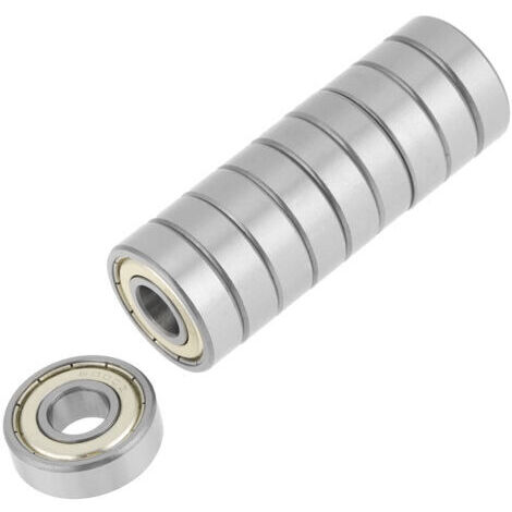 10 rodamientos de bolas de acero de ranura profunda sellados con metal 6000zz, 10x26x8mm (1/4)