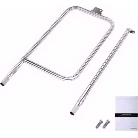 Tubo quemador de 61,6 x 26,4 cm, referencia 65032, para parrillas de gas Weber serie Q300 (Q320, Q3000, Q3200), de acero inoxidable. (1/4)