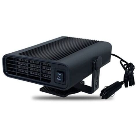 Calefactor portátil para coche de 12V/24V, calefactor giratorio de 360°, 150W, calefactor eléctrico, descongelador, calefactor para coche (Color: Negro, Tamaño: 12V) (1/4)