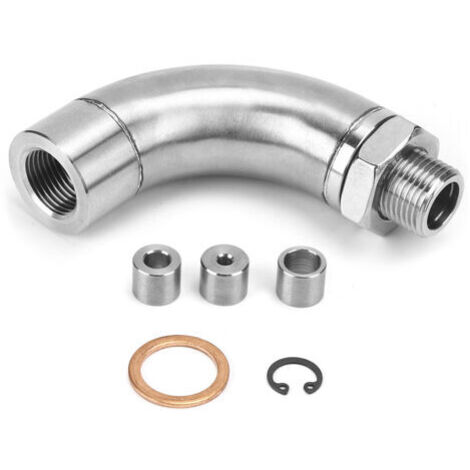Conector del sensor de oxígeno, conector restrictor del sensor de oxígeno en forma de J con insertos de flujo de gas ajustables. Luz de verificación del motor. Eliminar. (1/4)